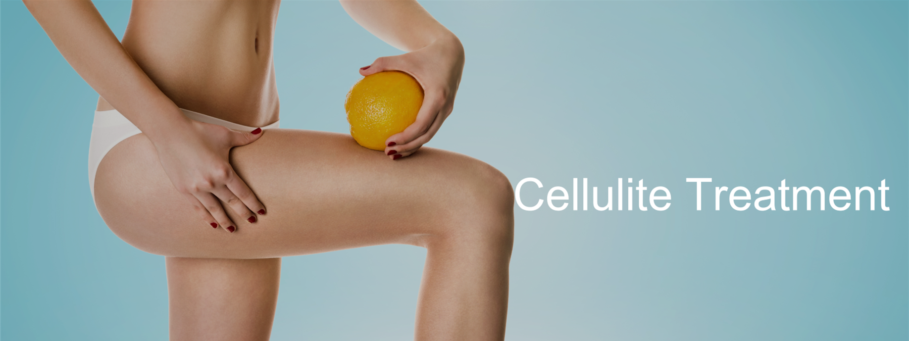 Image showing a woman and Title of Cellulite Treatment